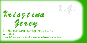 krisztina gerey business card